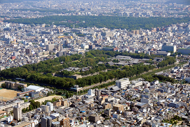 京都府京都市中京区の町並み