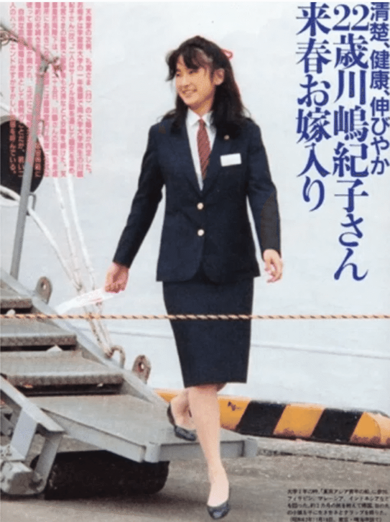 若い頃の紀子さま